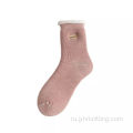 Микрофибрь Рождество толстые плюшевые плюшевые носки с тапочкой
